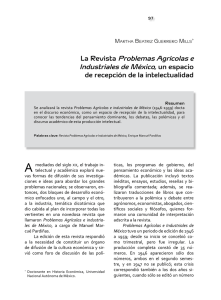 La Revista Problemas Agrícolas e Industriales de México, un espacio
