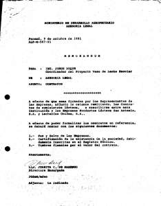 Memorandum ALP-M-567-91 de 9 de octubre de 1991