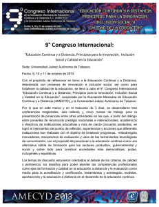 9° Congreso Internacional - amecyd