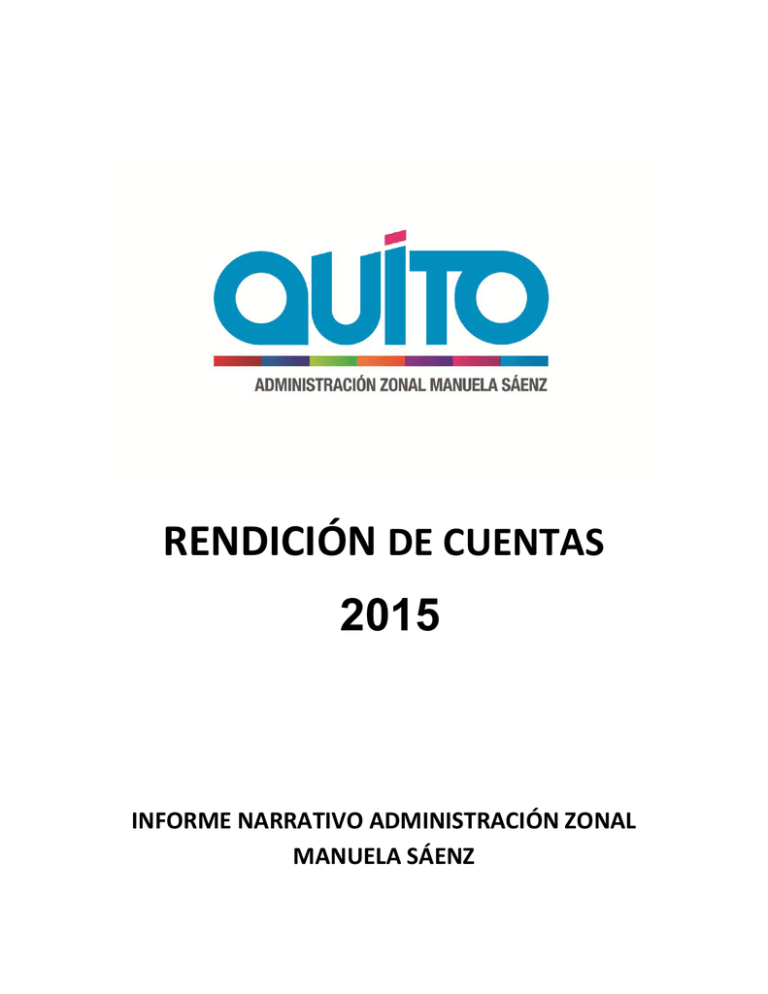 Informe narrativo Rendición de cuentas 2015