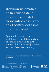 Revisión sistemática de la utilidad de la determinación del óxido