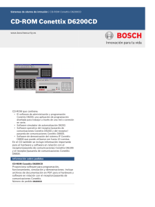 CD‑ROM Conettix D6200CD - Bosch Security Systems