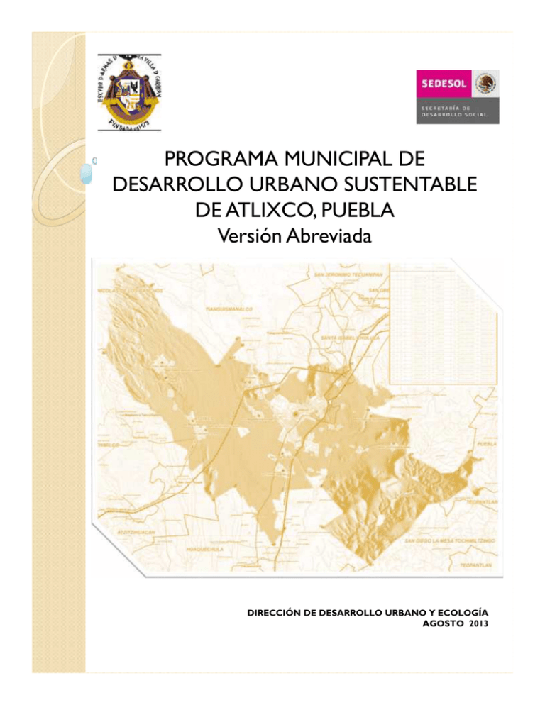 Programa Municipal De Desarrollo Urbano