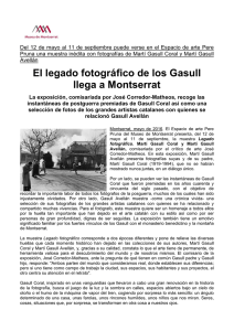 El legado fotográfico de los Gasull llega a Montserrat