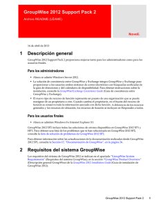 GroupWise 2012 Support Pack 2