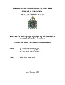 monografia asp - Universidad Nacional Autónoma de Nicaragua