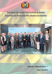 Embajada del Estado Plurinacional de Bolivia Botschaft des