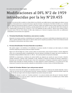Modificaciones al DFL N°2 de 1959 introducidas por
