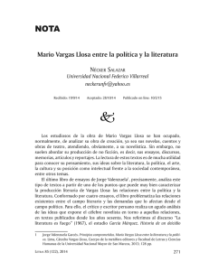 Mario Vargas Llosa entre la política y la literatura