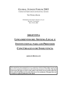 argentina lineamientos del sistema legal e institucional