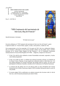 “VIII Centenario del nacimiento de San Luis, Rey de Francia”