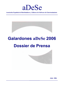 Galardones aDeSe 2006 Dossier de Prensa