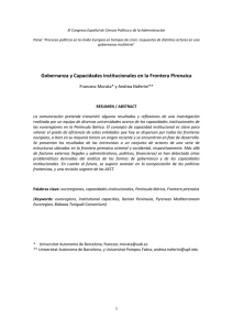 Gobernanza y Capacidades institucionales en la Frontera Pirenaica