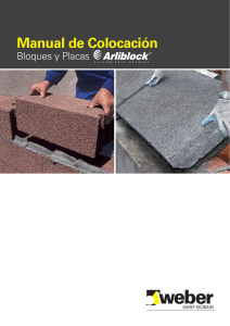ARLIBLOCK manual de colocación - Fabricantes de Prefabricados