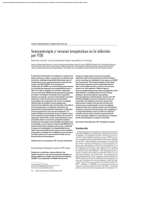 Inmunoterapia y vacunas terapéuticas en la infección por VIH