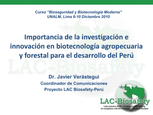 Javier Verástegui - Innovac en Biotec Agroforestal