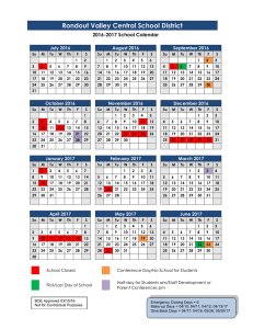 School Calendar - Rondout Valley Central School District