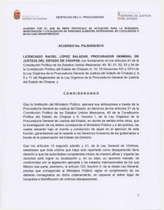 Acuerdo PGJE/005/2015 Protocolo de Actuación Personas