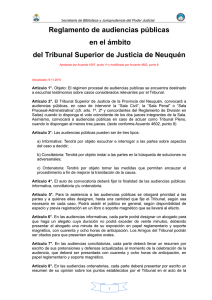 Audiencias públicas - Poder Judicial de Neuquén.