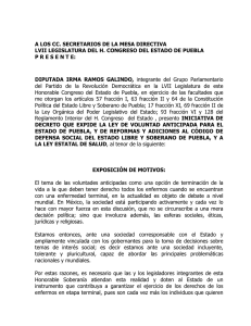 Iniciativa de Ley de Voluntad Anticipada para el Estado de Puebla