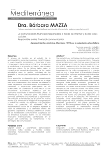 Dra. Bárbara MAZZA - Dipartimento di Comunicazione e Ricerca