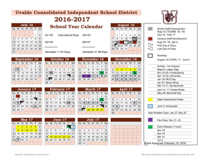 14-Month School Year Calendar Template - ESC-20