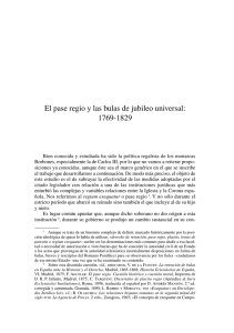 El pase regio y las bulas de jubileo universal: 1769-1829