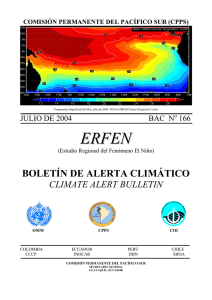BOLETÍN DE ALERTA CLIMÁTICO