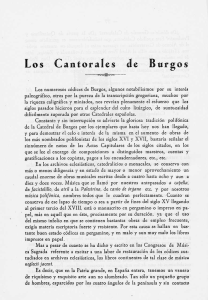 Los Cantorales de Burgos