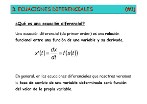 ¿Qué es una ecuación diferencial?