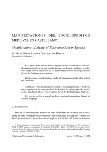 Manifestaciones del enciclopedismo Medieval en castellano