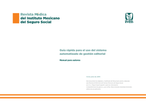 Manual para autores - Revista Medica del IMSS