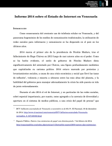 Informe 2014 sobre el Estado de Internet en Venezuela