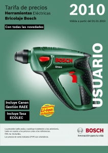 Catalogo herramientas electricas Bosch bricolaje