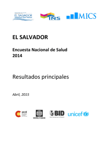 EL SALVADOR Encuesta Nacional de Salud 2014