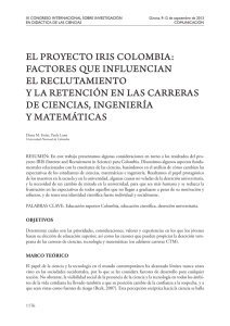 el proyecto iris colombia: factores que influencian el