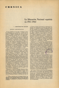 La Educación Nacional española en 1965-1966