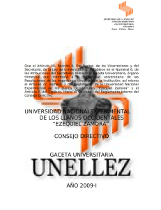 Gaceta2009 -ICD - Noticias de la Secretaria General de la UNELLEZ