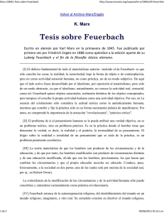 Marx (1845): Tesis sobre Feuerbach.