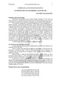 Documento. www.generalisimofranco.com 1 EL FRENTE POPULAR