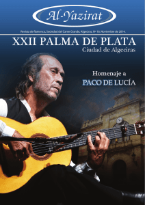 Revista de flamenco Al-Yazirat, XXII Palma de Plata, homenaje a