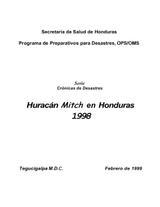 Huracán Mitch en Honduras - Organización Panamericana de la