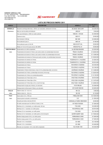 lista de precios enero 2011
