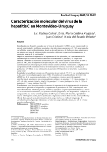 Caracterización molecular del virus de la hepatitis C en Montevideo