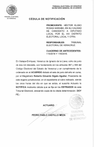 CÉDULA DE NOTIFICACIÓN - tribunal electoral de veracruz