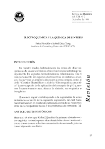 Vol. XIII, N 2 ELECTROQUÍMICA Y LA QUÍMICA