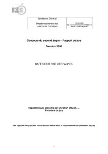 Rapport de jury Session 2008 CAPES EXTERNE d`ESPAGNOL