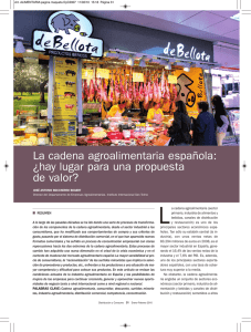 La cadena agroalimentaria española: ¿hay lugar para