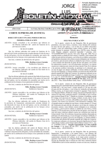 BOLETÍN JUDCIAL N° 83 de la fecha 30 04 2015