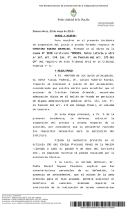 Poder Judicial de la Nación Buenos Aires, 20 de mayo de 2016.-